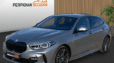 BMW Série 1 116d M Sport grise d'occasion à Perpignan – vue avant de la compacte / voiture occasion Perpignan