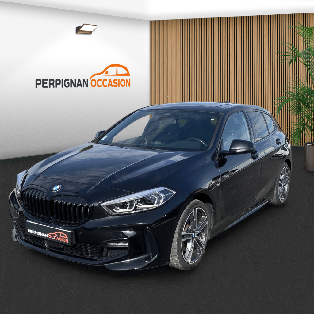 BMW Série 1 116d M Sport d'occasion à Perpignan – vue avant de la compacte / voiture occasion Perpignan