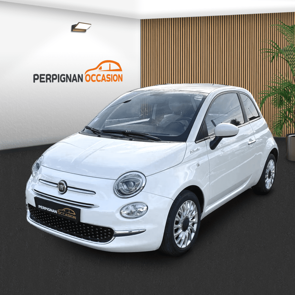 Fiat 500 Dolcevita d'occasion à Perpignan – vue avant de la citadine