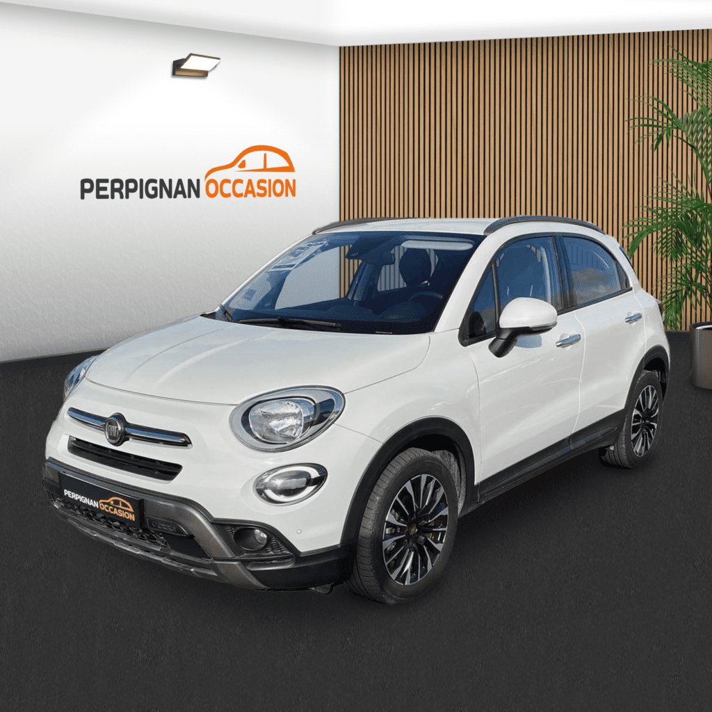 Fiat 500X Cross 1.6 Multijet d'occasion à Perpignan – vue avant du SUV