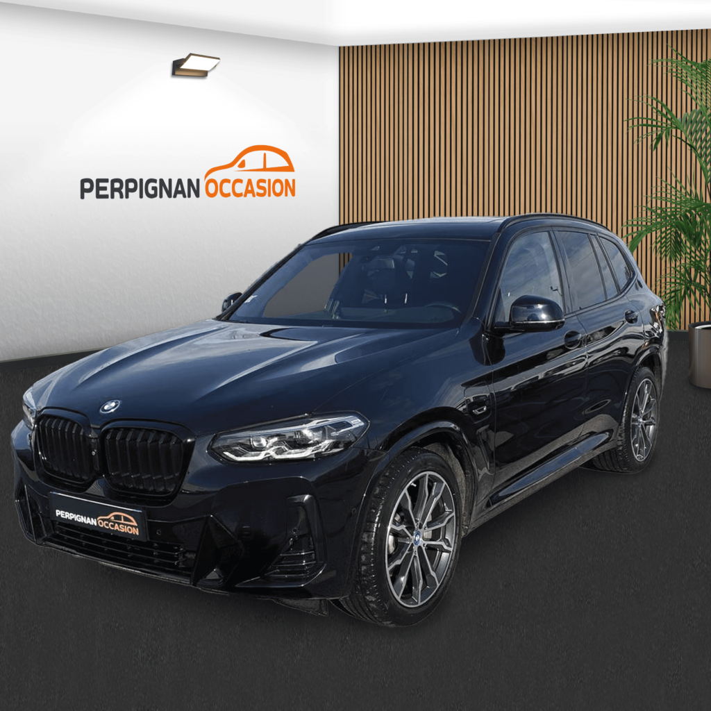 BMW X3 xDrive30e M Sport d'occasion à Perpignan – vue avant du SUV hybride / voiture occasion Perpignan