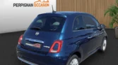 Fiat 500 bleu arrière